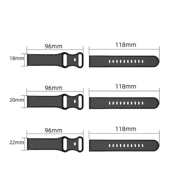 Silikoniranneke Samsung Watch7/6/5 Huawei gt4 46mm Garmin 26 violetti A 22 mm