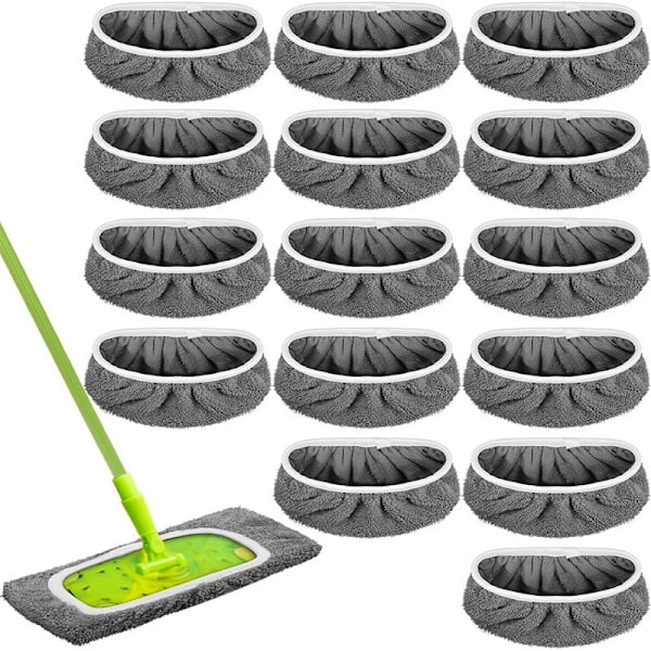 Duster moppe gulvmoppe genanvendelig til Swiffer refill Swiffer s 4 stk Blå