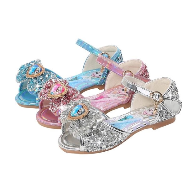 prinsessakengät elsa kengät lasten juhlakengät hopeanväriset 16 cm / koko 23
