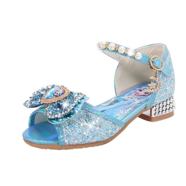 prinsessesko elsa sko børnefestsko blå 18 cm / størrelse 28