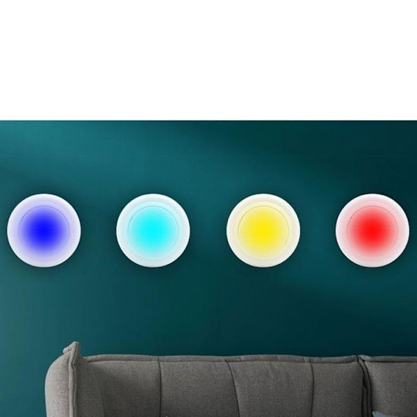 Led lys lampe led spotlight pakke med fjernkontroll nattlampe 1×fjernkontroll＋4×lamper