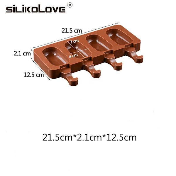 Silikon Glassformar Ice Lolly Forms Frys Glass Bar Formar Maker Vit JSC2941