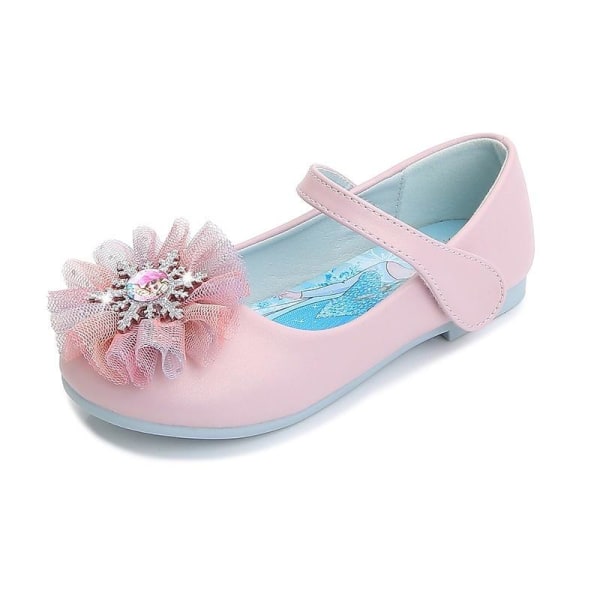 elsa prinsess skor barn flicka med paljetter rosa 17,5 cm / størrelse 28