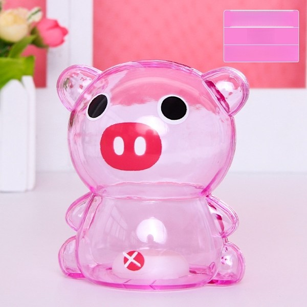 piggybank spargrisar piggy bank björnform 10cm rosa