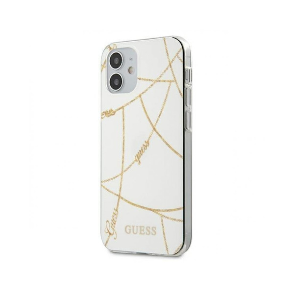 Iphone 12 Mini Mobilskal Guess Gold Chain Vit f1 Fyndiq