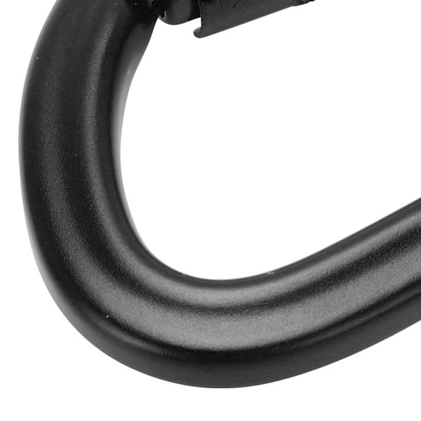 Aluminium Auto Locking Klatrekarabinerklips Twist Lock DRing Klipskrok for Vandring (Svart nr. 8 Auto Locking Karabiner)