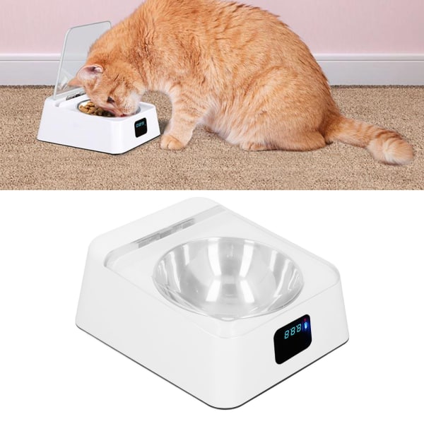 Pet Smart Feeder Induction Lid Opening Rechargeable Dog Cat Feeding Bowl for Small Medium Pet 350ml