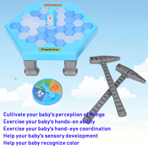 Isbrydende pingvinspil legetøj forældre-barn interaktivt puslespil legetøj red pingvinspil legetøj (pingvinspil legetøj )