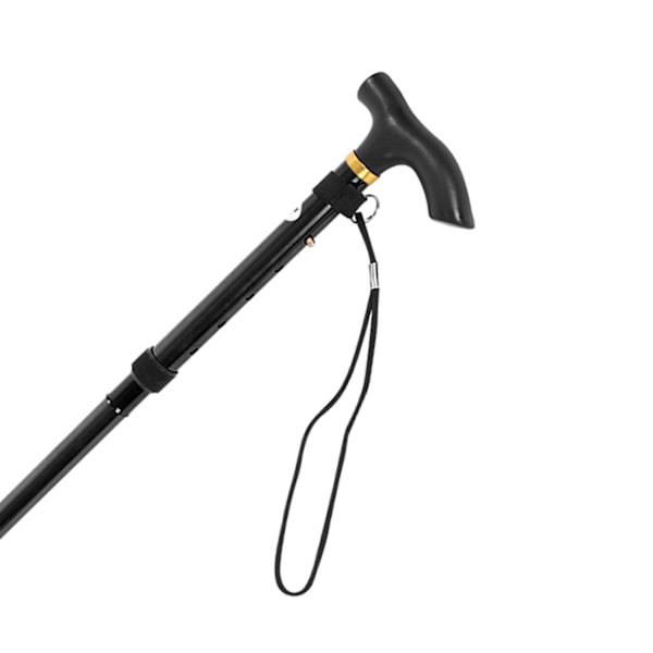 Teleskopisk letvægts vandrestok i aluminiumlegering til trekking og bjergbestigning (sort)