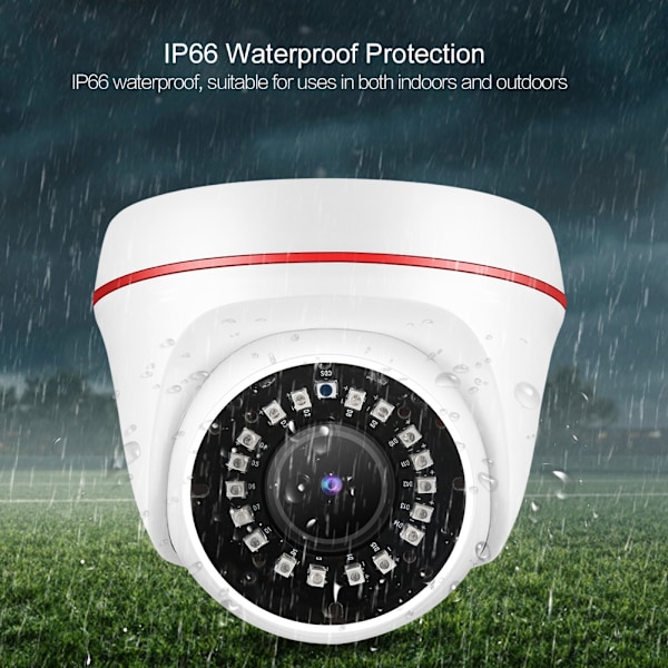 High Definition 4-i-1 Infrarød Nattesyn CCTV Analog Vandafvisende TVI/AHD/CVI/CVBS Dome Kamera