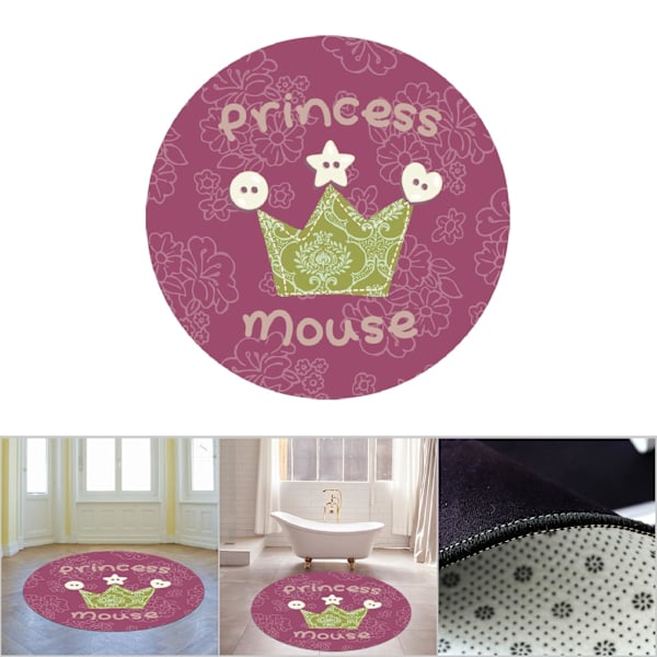 Non-slip Round Mat Sitting Pad Area Rugs Washable Rug Rotray Chair Mat Bedroom 40cm