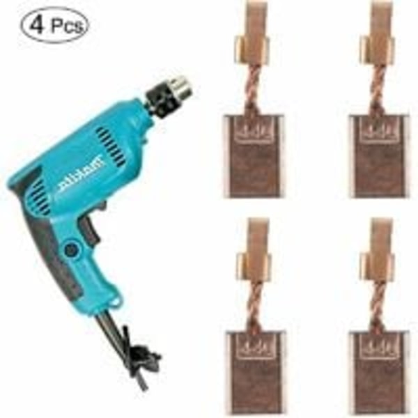 4 kpl Makita CB-440 -hiiliharjoja, yhteensopiva Makita BDF 452 RFE, BHP 440 RFE, BDF 458 DDF458Z, DF458D, DDF458RFE
