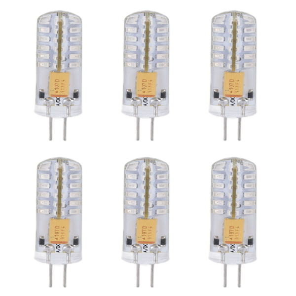 6 kpl LED-lamppua Helppo asentaa Yhtenäinen valonläpäisy Valonlähtö Värillinen lamppu Juhliin Kotiin 12V Vihreä