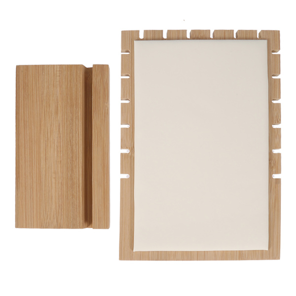 Træ Halskæde Armbånd Vedhæng Smykker Organizer Display Holder Stativ Rack (Hvid)