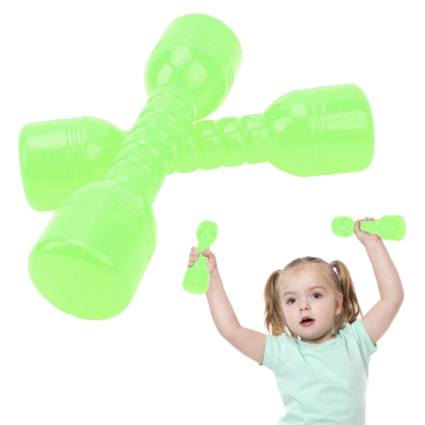 10Pcs Plastic Dumbbells Kids Arm Exercise Fitness Sport Toy Small Dumbbells for Morning Exercise Home Use Green