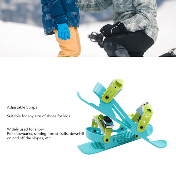 Mini Ski Skates Mini Ski Sko Justerbare Skiboards Fastgøres til Ski Støvler Til Nedkørsler Vintersportsgrene til Børn Farve