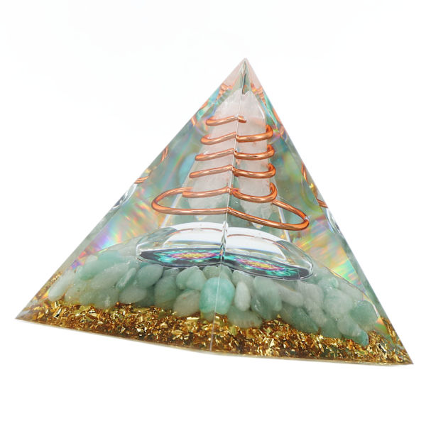 6 cm energigenerator Orgonitpyramid för positiv energihelande Kristallpyramid Meditation Orgonitpyramider