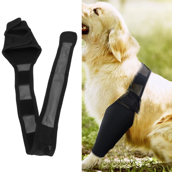 Hund armbågsskydd pads lindrar artrit minskar smärta ger stöd hund armbågsskydd för små medelstora hundar svart S