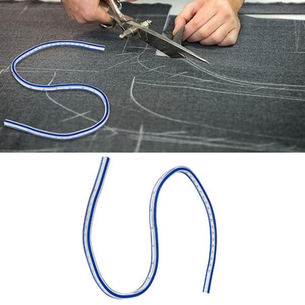 Flexibel kurvlinjal mätverktyg för ritning målning grafik och kläddesign (60 cm)