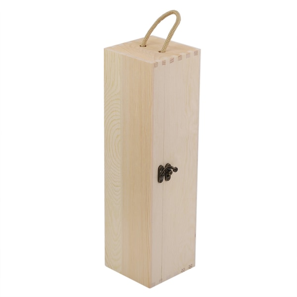 Enflaska rödvinslåda Vinförpackningslåda i trä. Bärhållare