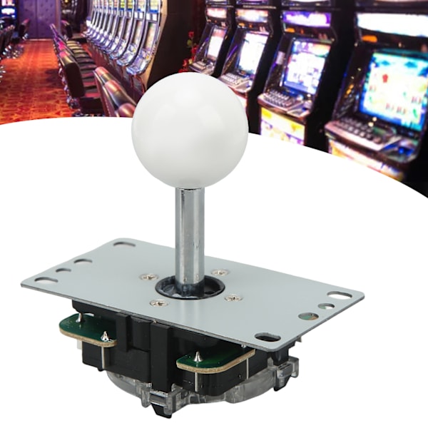 DIY USB-kontroller Dator Rocker Oval Boll Joysticks med Kontrollchip för Arkadspel Vit
