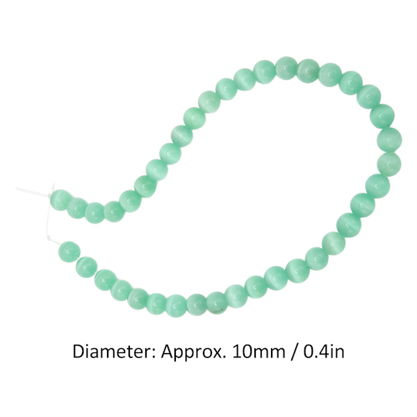 10mm Smycken DIY Runda Pärlor Utsökta Eleganta Natursten Pärlor för Armband Halsband TillverkningGrön Blå