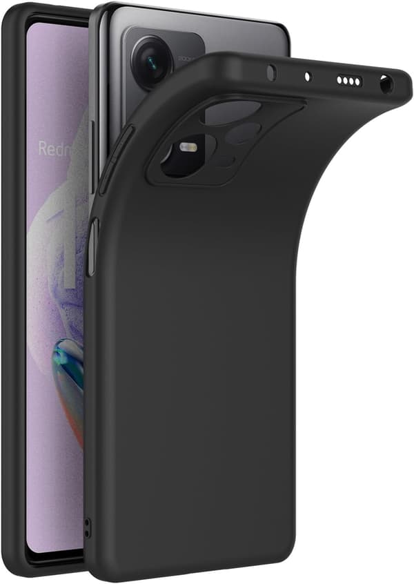Kompatibel med Xiaomi Redmi Note 12 Pro Plus 5G Pro Plus etui sort silikonecover til Redmi Note 12 Pro Plus sort etui