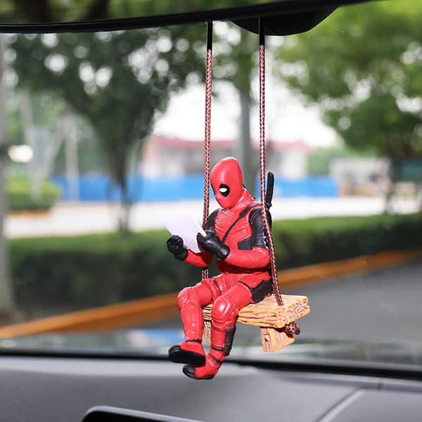Morsom Deadpool Anime Bakspeil Dekor Anheng Bil Interiør Dukke Tilbehør