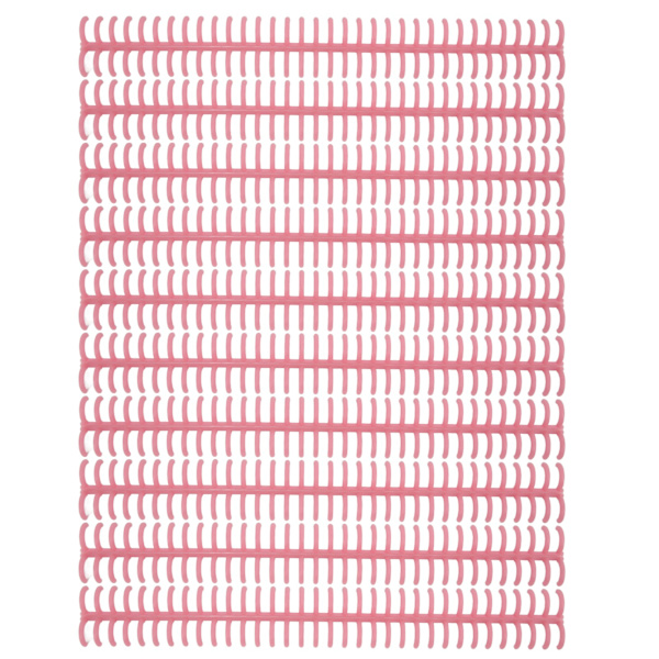 10 st 34-håls bindningsrygg i plast, löstagbara lösa bladringar, 12 mm diameter, rosa