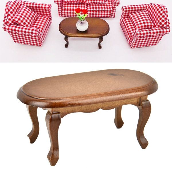 1:12 Pocket Wooden Tea Desk Sofabord Modell Wonderful Living Room Accessories