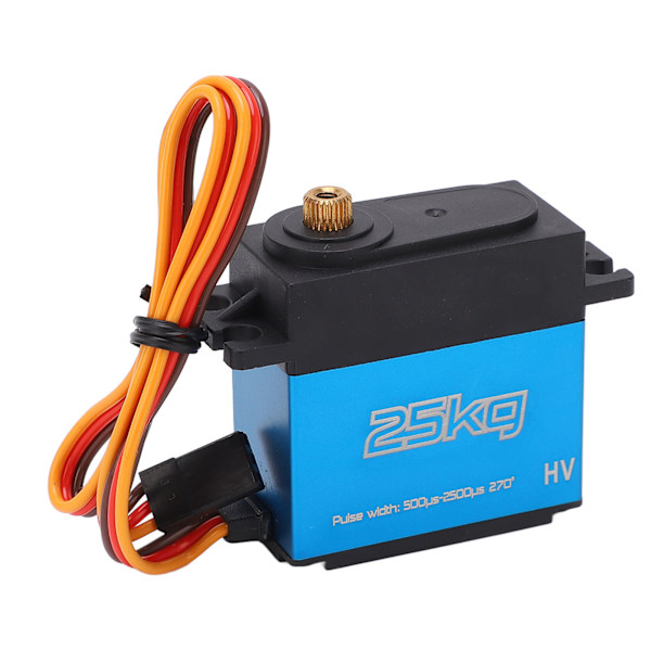 2 kpl 25 kg:n digitaalinen servo, 270 asteen korkea vääntömomentti, vedenpitävä, täysin metallivaihteinen RC-servo, jossa 25T metallinen servovarsi RC-autoon