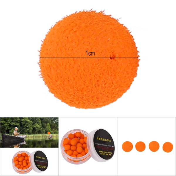 30st/lot Karpfiskeskum Pop Up Mjuka Pellets Beten Flytande drag (orange 10mm)
