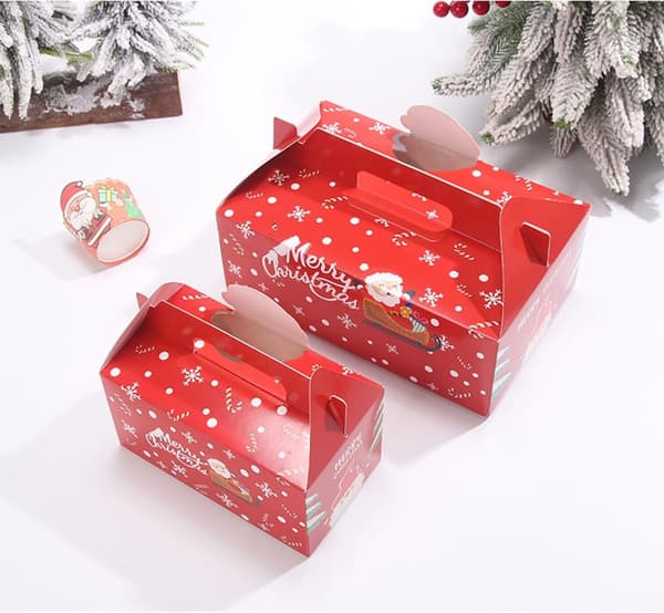 20 st 2-håls Jul Cupcake-låda Cupcake-bärare Muffins-låda Kaklåda med insats, Pappersbagerilåda Godislåda