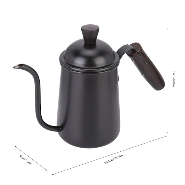 Husholdnings 304 rustfritt stål kaffekanne Dryppkanne Håndlaget kaffemaskin 650ml