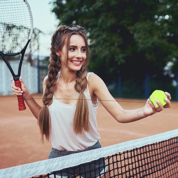 Tennisboll Tennis nybörjarträningsboll med 4M elastiskt gummisnöre för enstaka träning