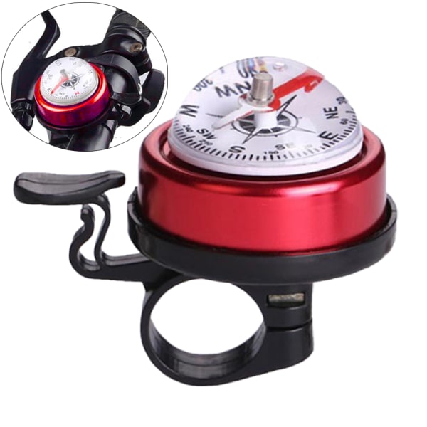 MTB Bike Compass Bell Mountain Bike Cycling Handlebar Ring Alarm Ring Down Horn Bell Accessory