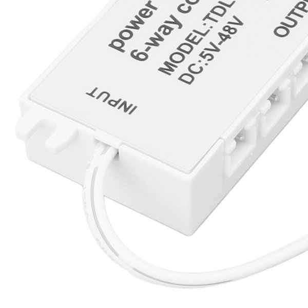6-tieliitäntälaatikko XH2.5-portti 48 W 5-48 V Plug and Play -virtalähde LED-valaisimelle