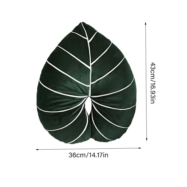 Turtle Back Bamboo Sofa Pillow Cushion Leaf Shaped Throw Pillow