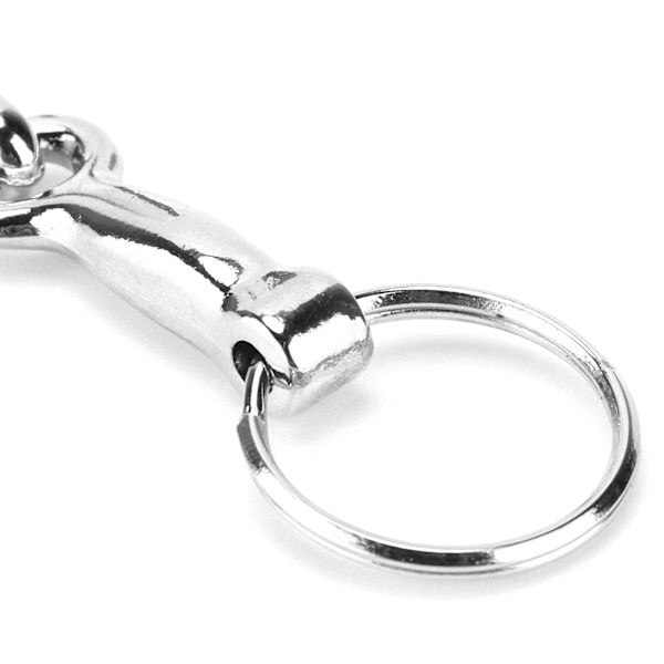 Snaffle Bits Nyckelring Zinklegering Pelham Nyckelring Enstaka Anslutningshästbit Nyckelknut