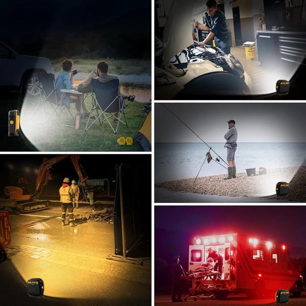 30W 2000LM Oppladbar LED Flomlys 14 Moduser 136 LED USB for Reparasjon Camping