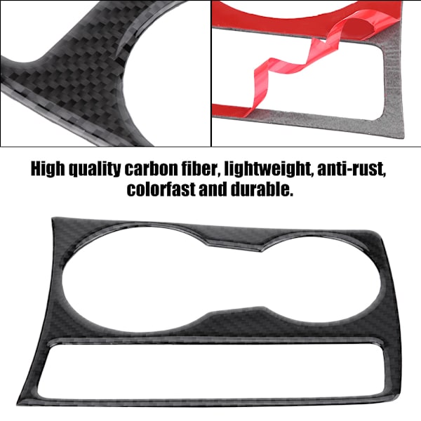 Kolfiber Bil Centerkonsol Vattenkopp Hållare Panel Omslag Trim för Audi A4 B8 A5 2009-2015