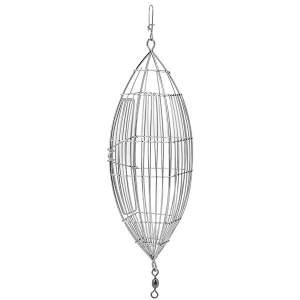 Fiske agn bur Stål lokke bur Karpe fiske felle kurv mater holder for reker krabbe fisk agnXL