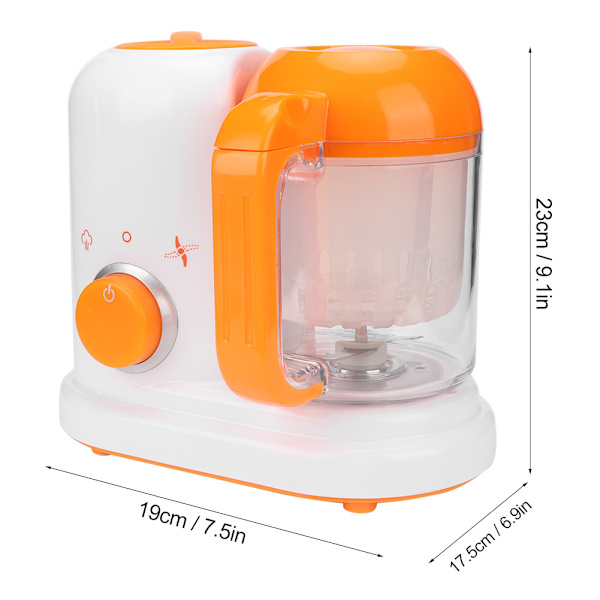Multifunktionel Elektrisk Babymad Koger Processor Dampkoger Kværn Blender (US 100-120V)