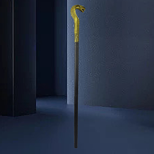 Mystisk Farao Tillbehör Gammal Egyptisk Stil Stav Spira Dekoration Prop för Halloween Klädsel Fester Gyllene Ormhuvud