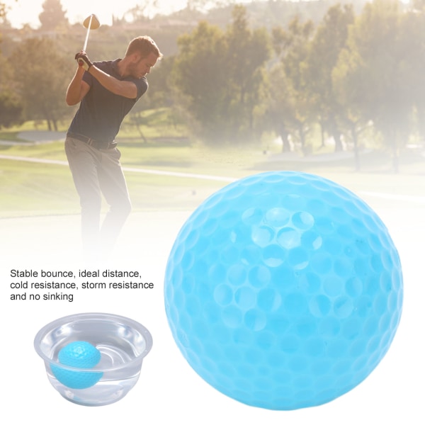 2-lagers flytande golfboll flyter vattenområde utomhus sport golf träningsbollar ljusblå