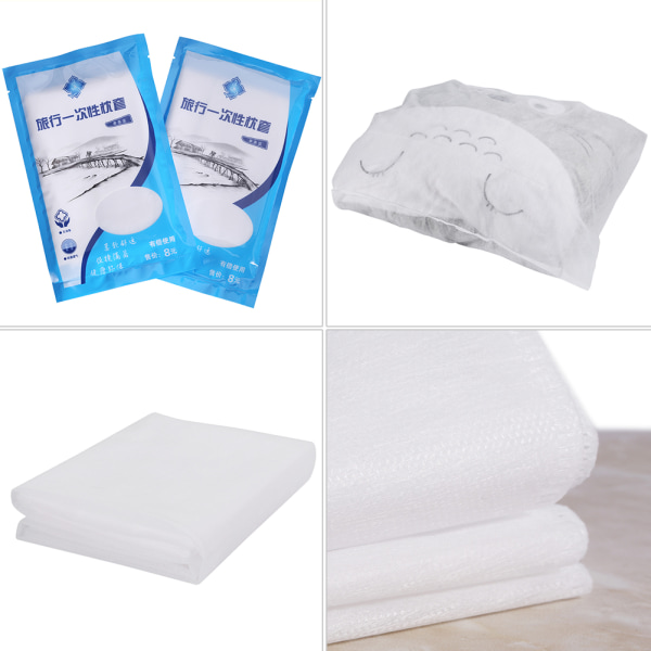 NOn woven Disposable Pillowcase Prevent Bacterial Infection Travel Hotel Pillow Cover White