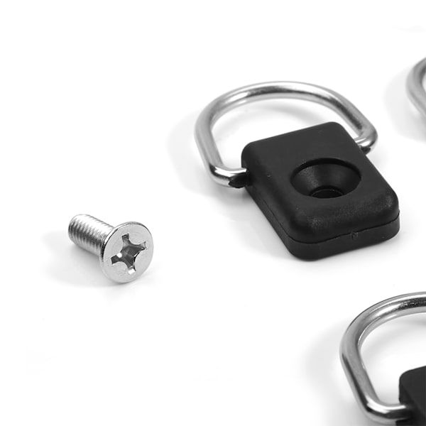 10 stk. Sorte Kano Kajak Fiske Rigging D-ring Med M6 Skruer Til Bungee Kit Tilbehør