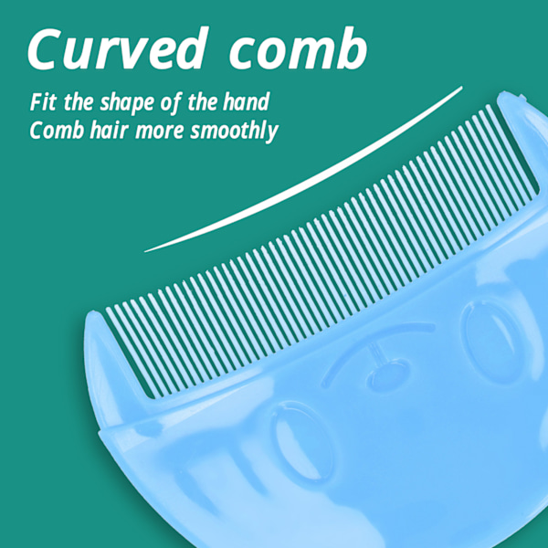 2PCS Baby Scalp Brush Set Mjuk Sensorisk Silikon Badborste Bekväm Nyfödda Hårbotten Badverktyg Blå