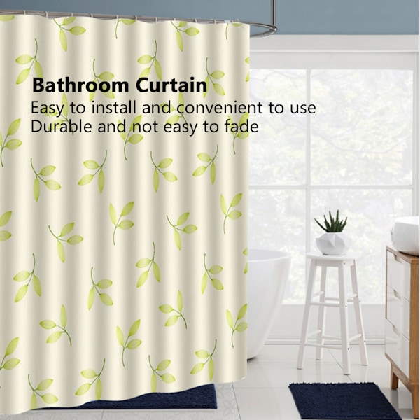 180x180cm Beautiful Stylish Print Polyester Shower Curtain Bathroom Waterproof Bath CurtainTree Leaf