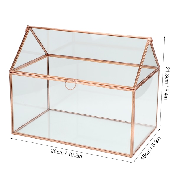 Unik Husformet Geometrisk Glasplanter Succulent Planter Blomsterpotte Hjemmedekoration